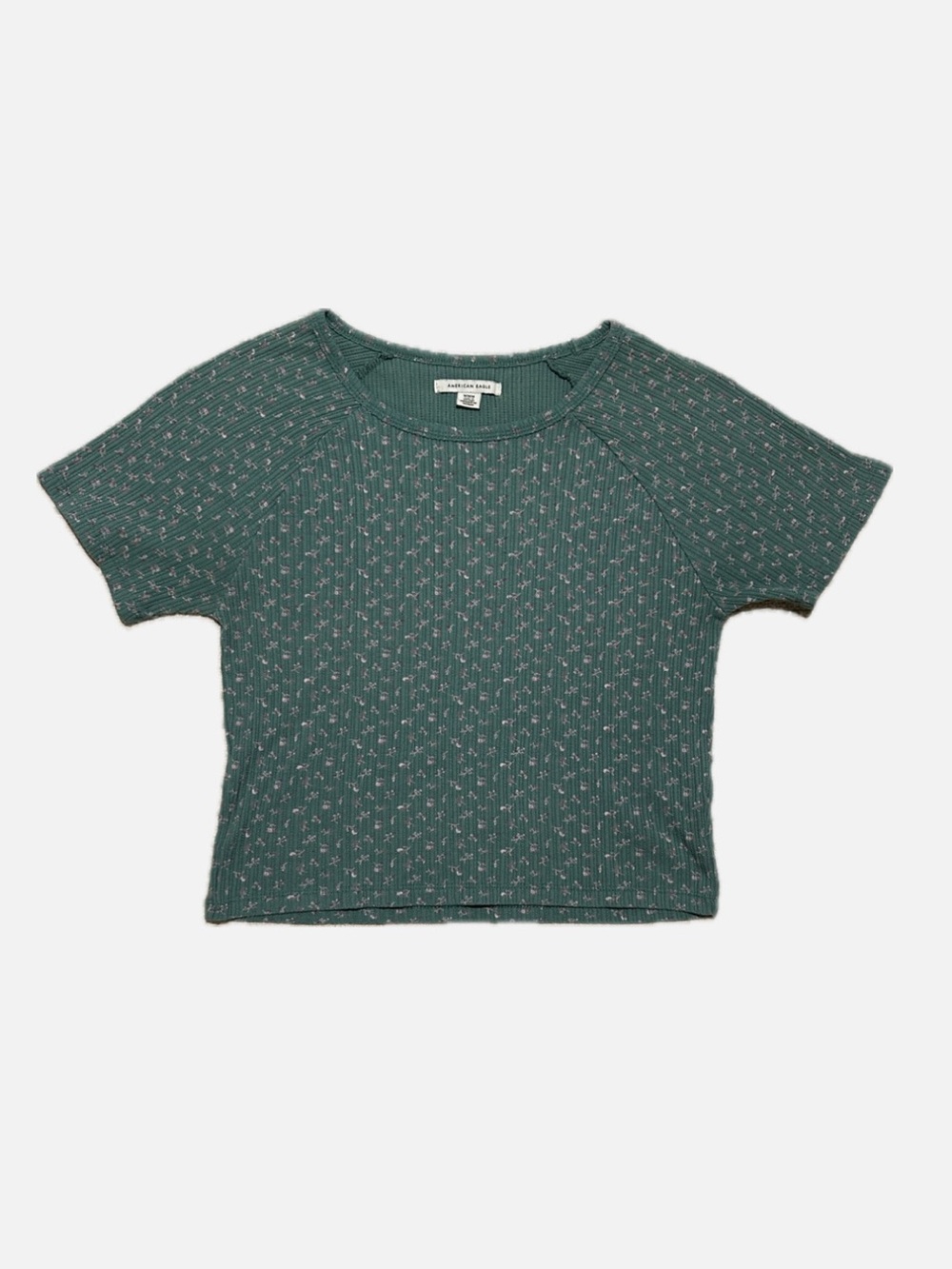 American Eagle Flower Green Top